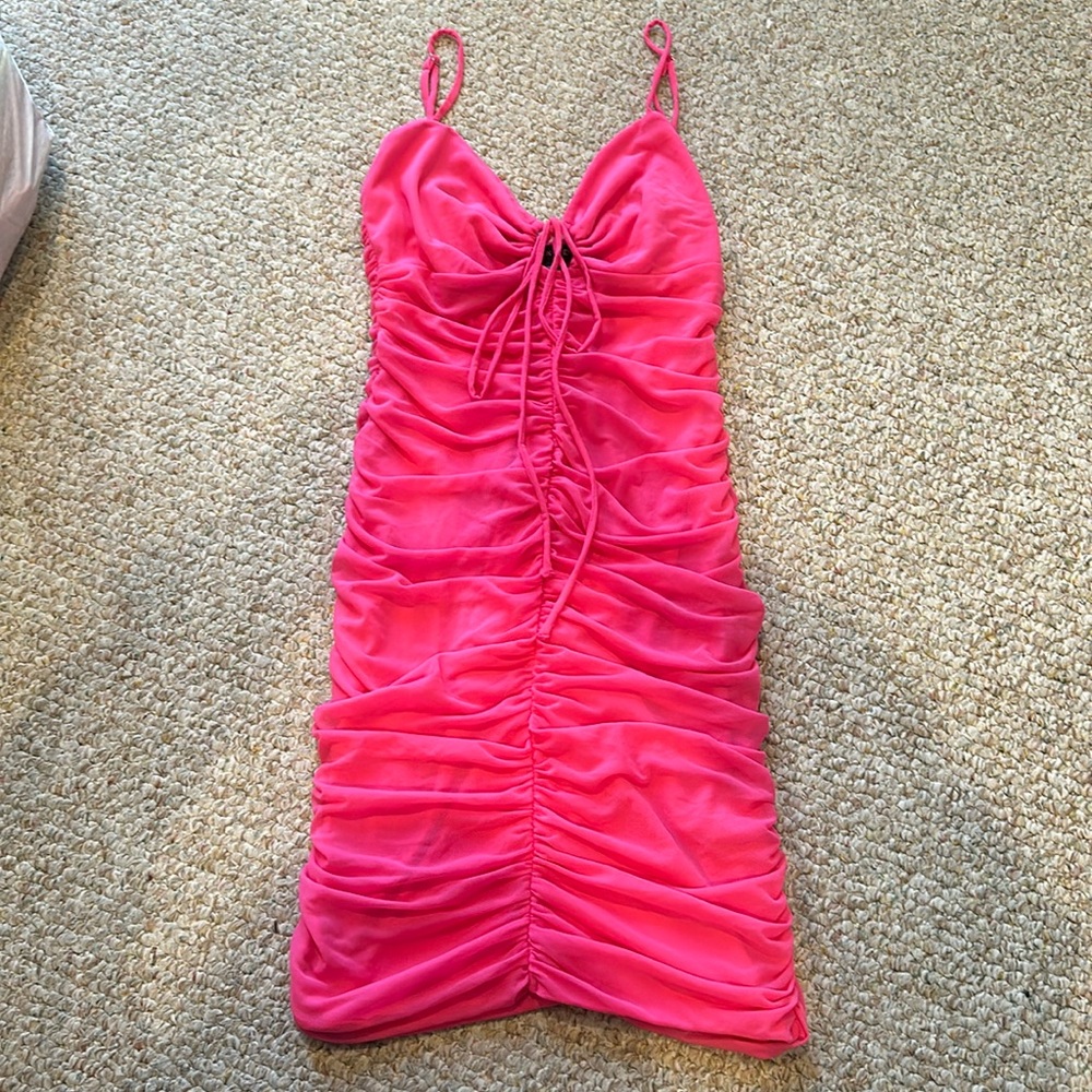 Cotton Candy LA Pink Rouched Dress